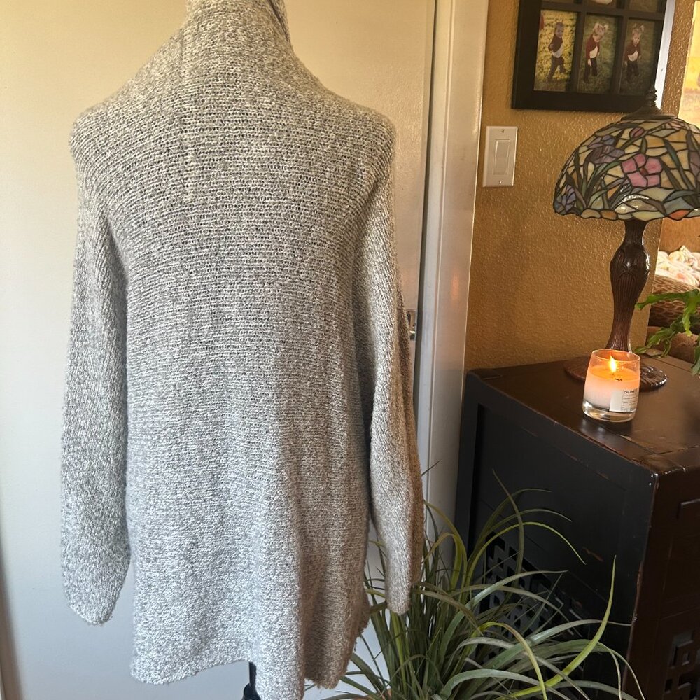 SOFT Grey Bouclé Knit Cocoon Cardigan | Size M - Picture 2 of 3